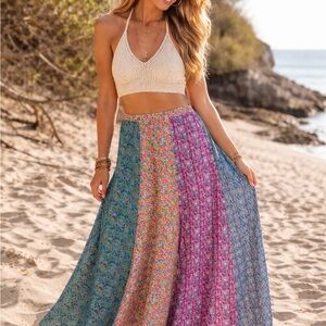 NATURAL LIFE Multicolor Floral Maxi Skirt